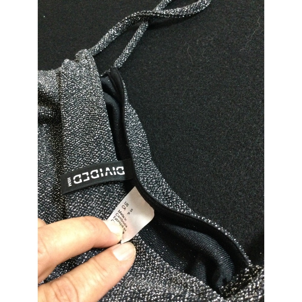 Sparkly Gray Spaghetti Strap Bodycon Dress Ruched Cocktail Party Glam size S - Picture 7 of 9